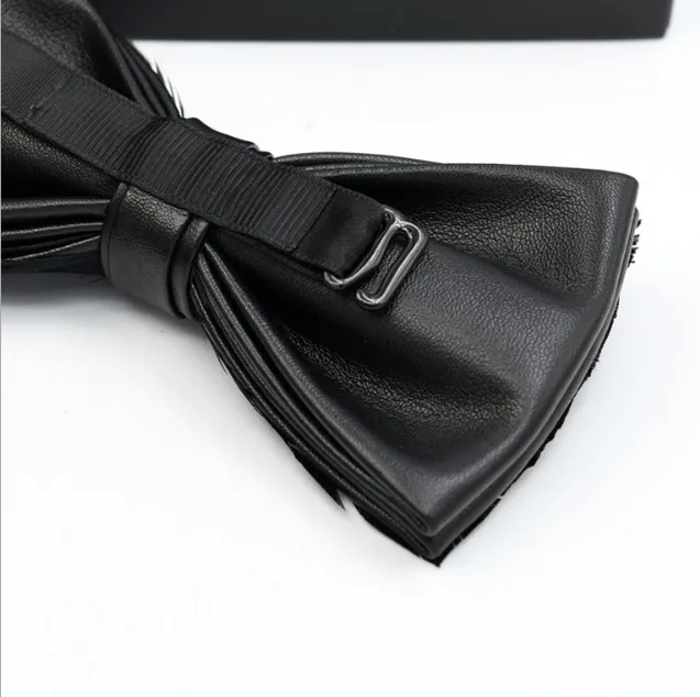 Fathers Day 2022 Novelty Weeding Feather Bow Tie Box Natural Material