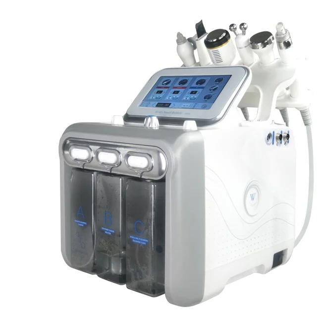 

W05X 6 in 1 hydrogen oxygen activated small bubbles facial cleaning and wrinkle remover machine