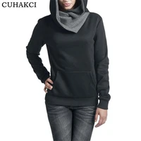 

CUHAKCI Winter Women Hoodies Fleece Long Sleeve Hooded Sweatshirt Sweat Casual Sportswear Coat S-3XL