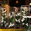 Party event used gold stainless steel frame rectangle wine/flower decoration display