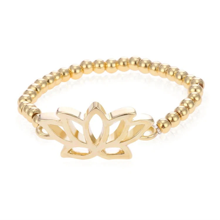 DY-29 Initial Brand Elastic Ring Designs For Female Gold Ring Women