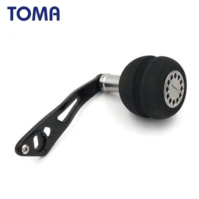 

TOMA rocker single fishing reel handle replacement for baitcasting fIshing reels, Black