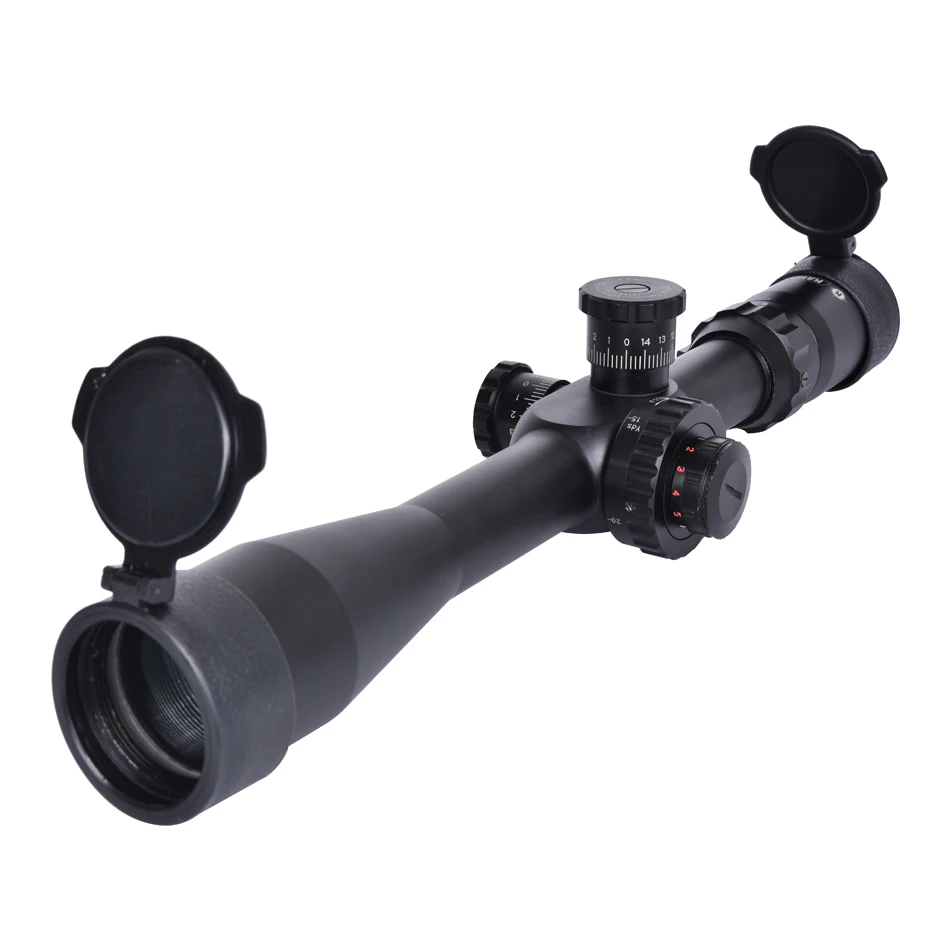 

6-24x44 Long Range Target Shooting Riflescope First Focal Plane Airsoft Sight Red and Green Illuminated Optics Scope, Black/camouflage