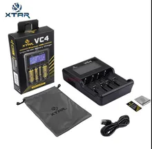 New Arrive 100% Original XTAR VC4 Micro USB Digital battery charger 18650 26650 10440 lithium battery the authentic charger