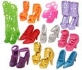 10pairs lot Fashion Colorful Doll Accessories Shoes Heels Sandals For Barbie Dolls Best Gift For Girl