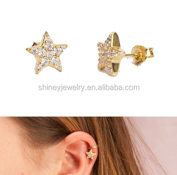 100% 925 sterling silver jewelry factory customized AAA sparking cubic zirconia cz long earring
