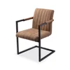 Dutch style hot sale metal modern PU leather dining chair