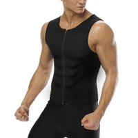 

Men Waist Trainer Vest For Weight Loss Hot Neoprene Body Shaper Zipper Sauna Tank Top Workout Shirt