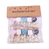 FSC factory audit decor round heart large bee small mini wooden clothespin clothes peg