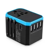 Newest technology Electrical Plug Socket Smart USB Phone Travel Adapter Worldwide Charger Type-C port 4 USB Adaptor