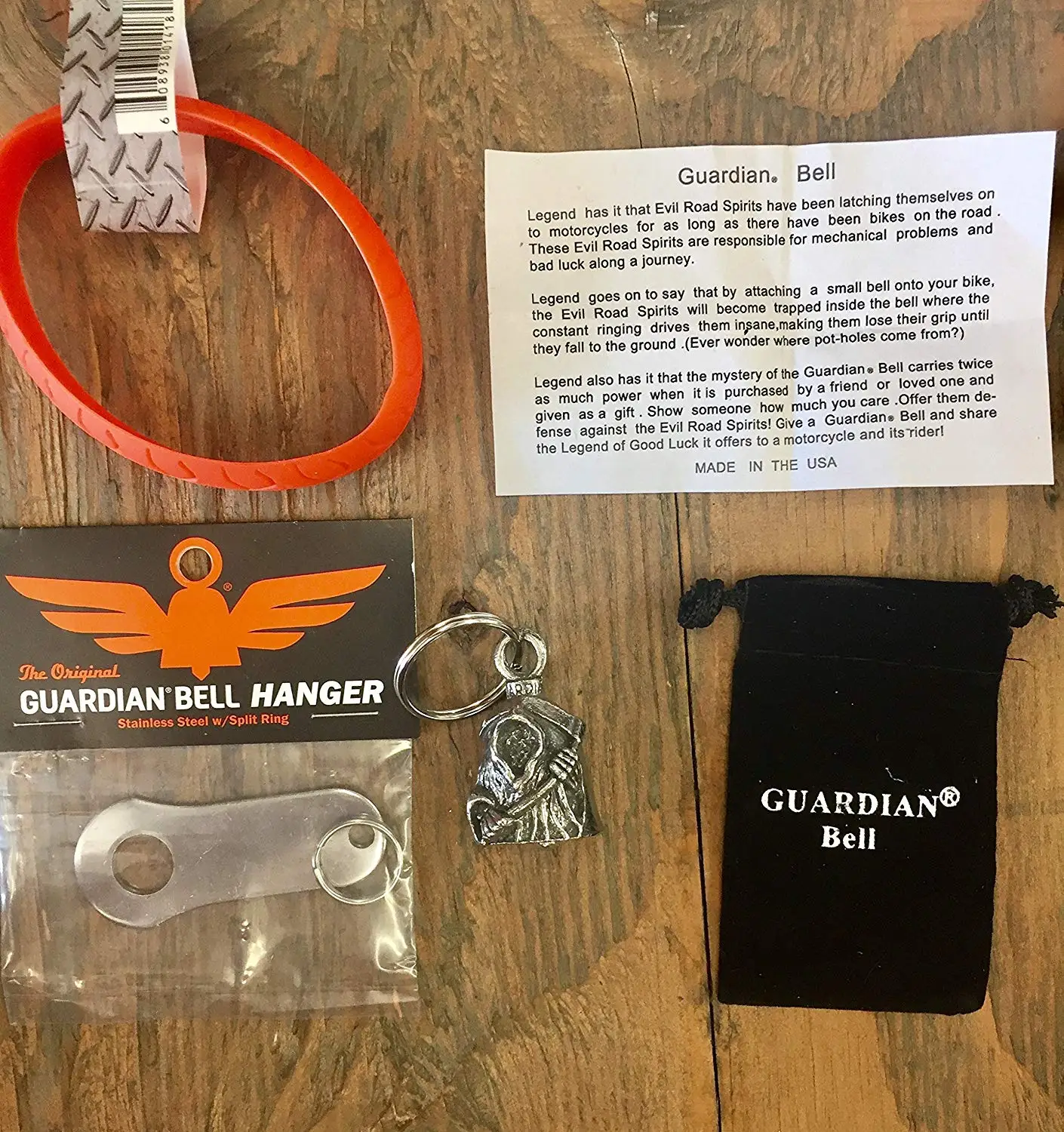 Guardian® Bell Grim Reaper Complete Motorcycle KIT W/Hanger & Wristband