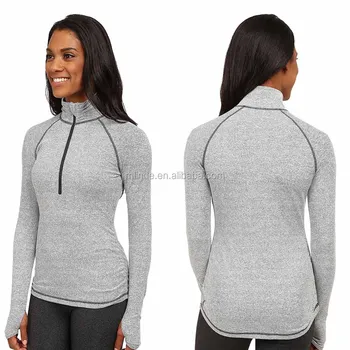 half zip pullover women's workout