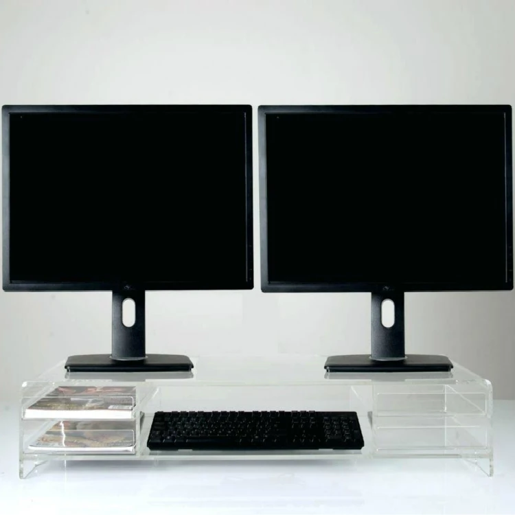 Computer Monitor Stand With Keyboard Drawer Keyboard Tray Computer