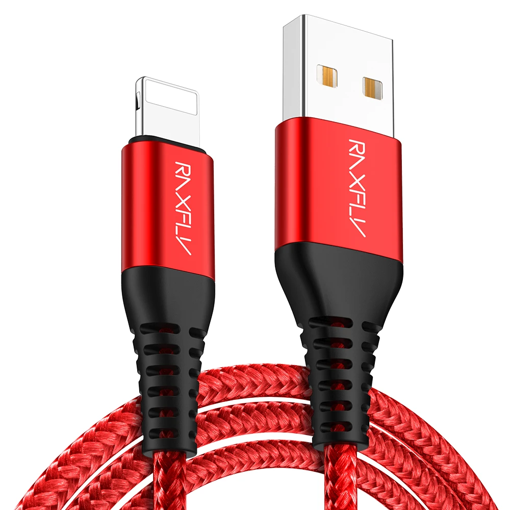 

Free Shipping 1 Sample OK Mobile Phone Tensile Data Cable RAXFLY 1.2M Strong Fast Charging for iPhone Charger USB Cable