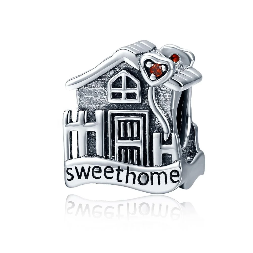 

Qings Family Charm 925 Sterling Silver Sweet Home Loft Villa Charms Bead Compatible with Bracelets Necklaces