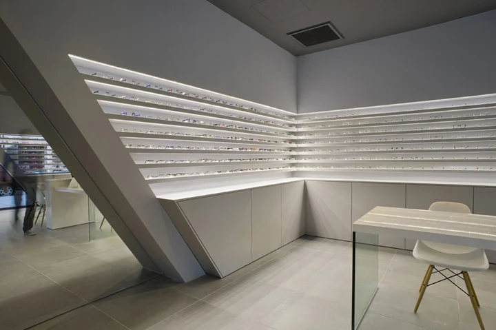 Retail eyewear/sunglasses shop optical store unique interior decoration designs