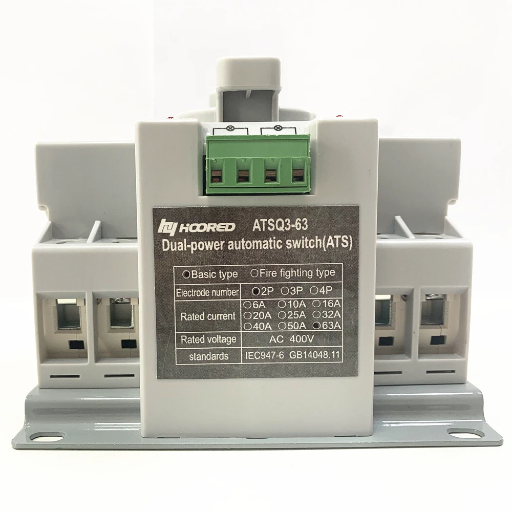 Dual Power Automatic Transfer Switch Ats 2p 63a 230v Mcb Type - Buy ...