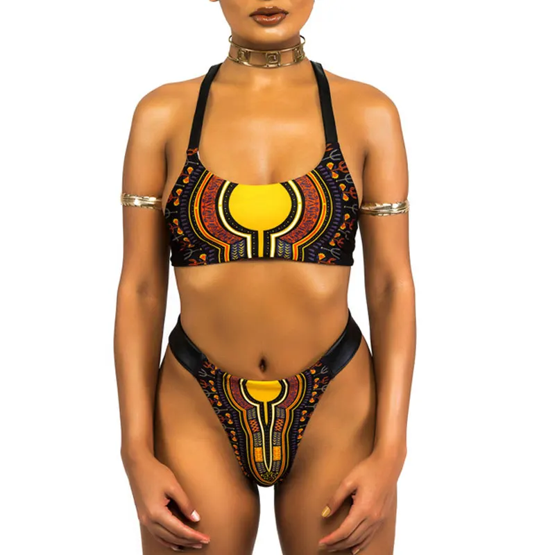 

80805-MX28 hot sexy 2 piece sets dashiki swimming wear for women