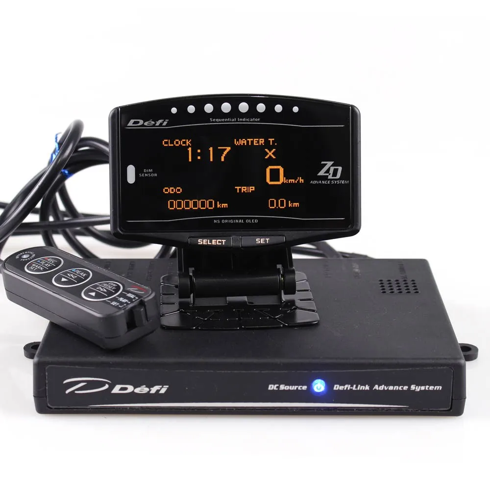 5" Lcd 4 In1 Racing Gauge Volt Rpm Water Temp Oil Press Car Auto Gauge