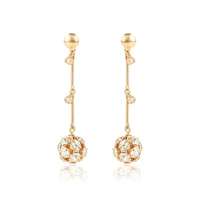 

95659 xuping new trendy ladies 18k gold yellow gold with copper alloy magnetic long dangling earring