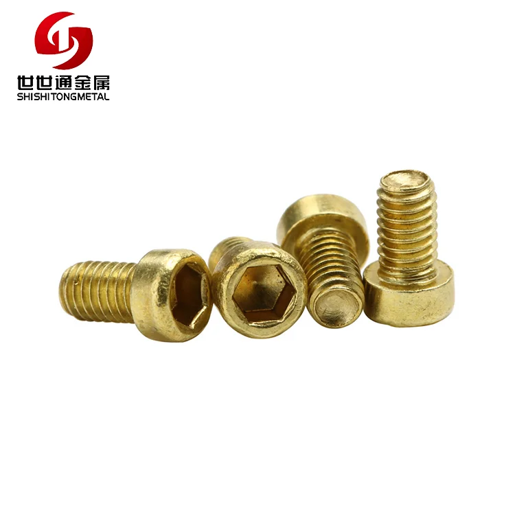 
DIN 912 M3*5HM Hexagon Socket Head Machine Thread Finish Plain Brass Caps Screws 