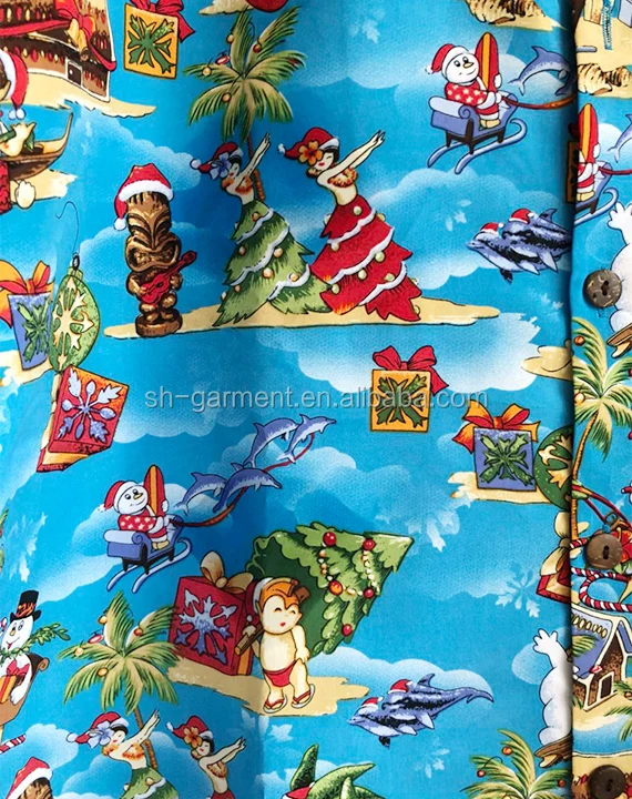 Men's Printed Button Up Shirt For Christmas Day,Festival Shirt Buy Printed Button Up Shirt