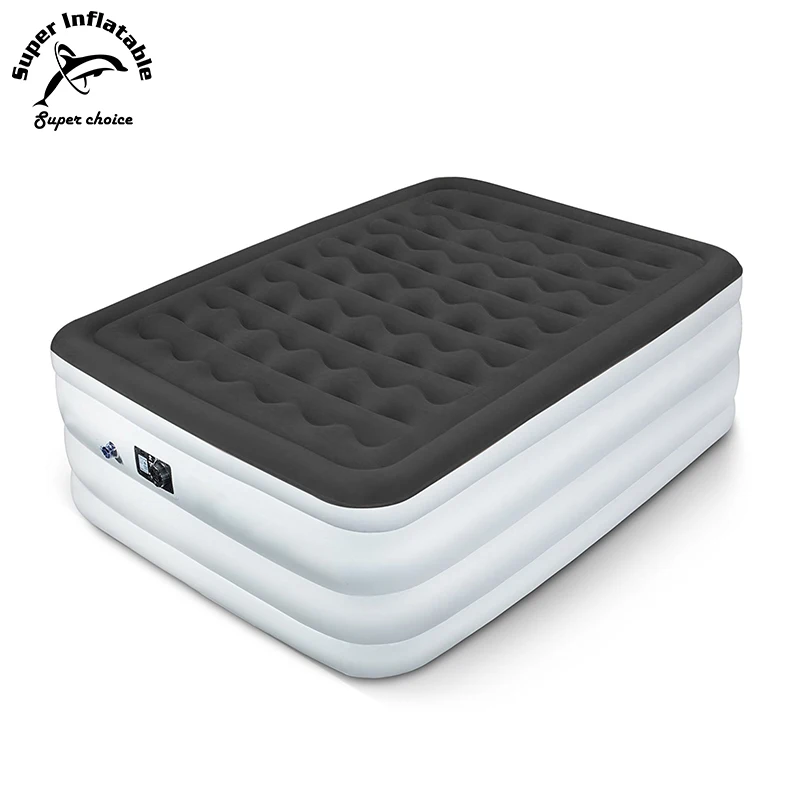 Fashion Furniture Sleeping Queen Size Flocked Raised Inflatable Air Bed