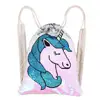 Customized Mermaid Bag Sequin Drawstring Backpack Fashion Dance Bag Sequin Backpack Flip Sequin Bling Bag for Beach