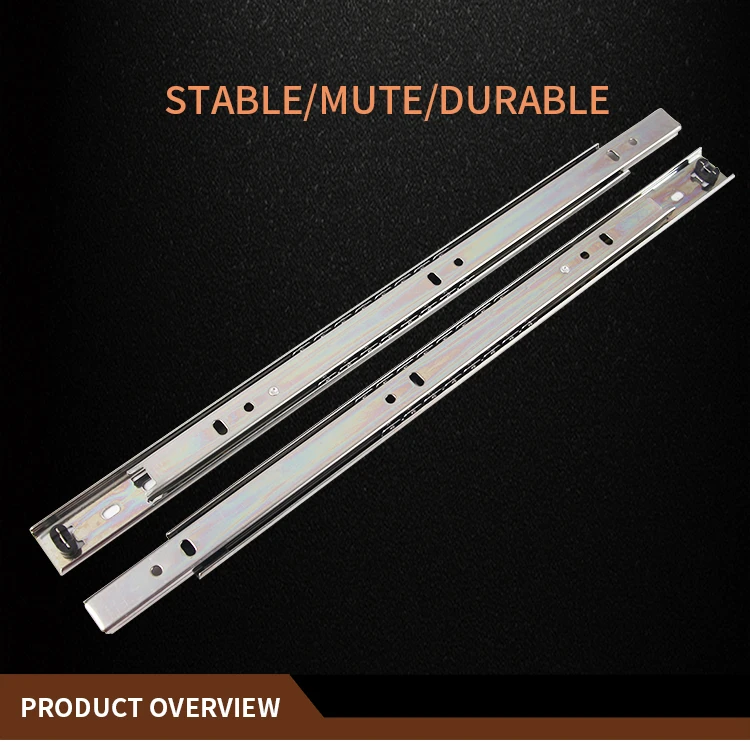 2 Folds Half Extension 27mm Mini Small Drawer Runners Telescopic