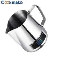 

Food grade stainless steel factory direct sale multi size eagle mouth design barista double wall milk froth pitcher set