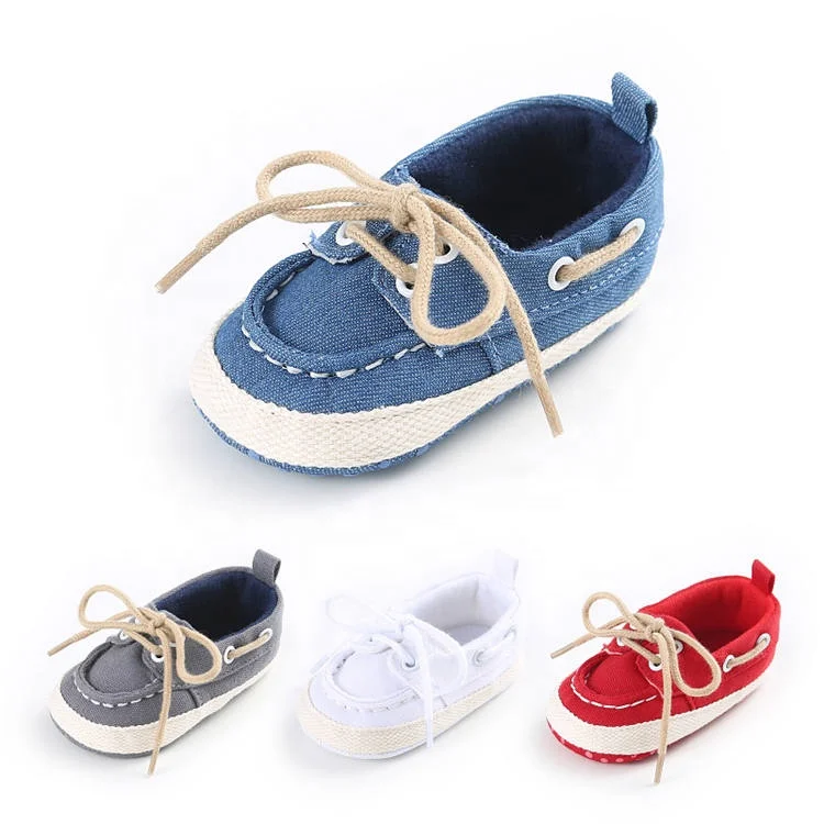 Amazon hot Loafers Cowboy 0-18 months infant prewalker baby moccasins, Red white grey blue
