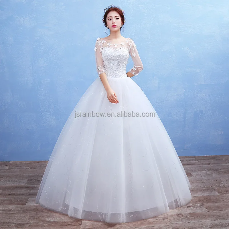 

Wholesale wedding dress lace off shoulder woman sexy wedding dress 201, White