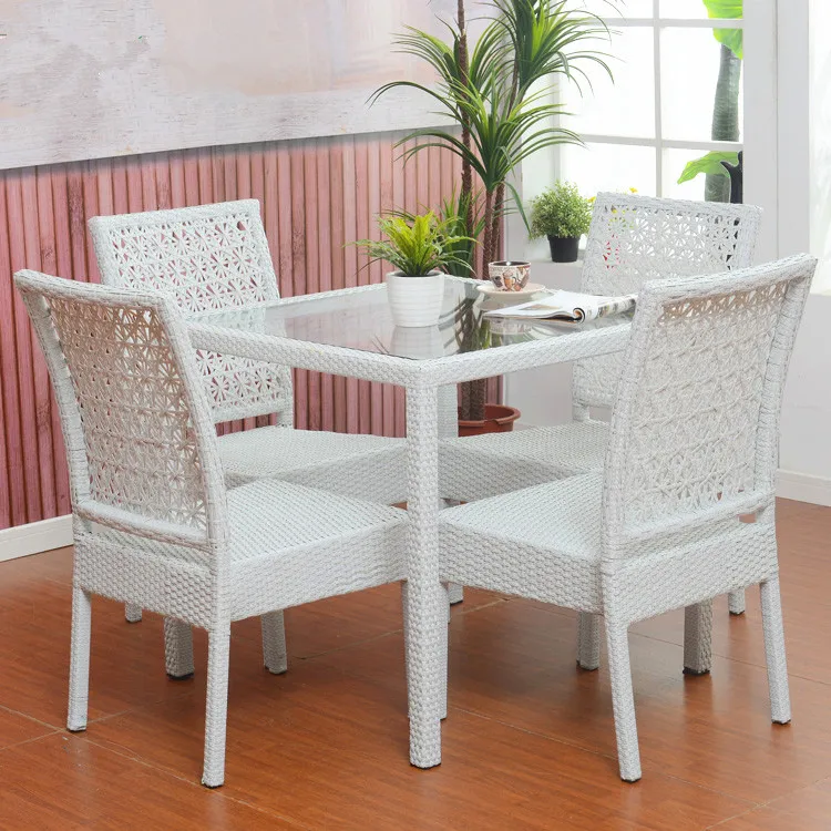 PE rattan/wicker weave outdoor/balcony/garden/furniture/dining table/chair