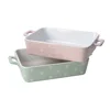 China wholesale bakeware set stoneware baking tools glazed ceramic baking tray