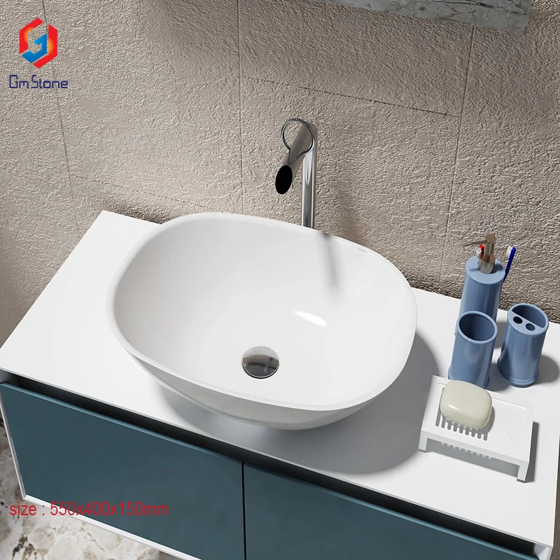 GM-2003 Italian designed solid surface artificial stone basin