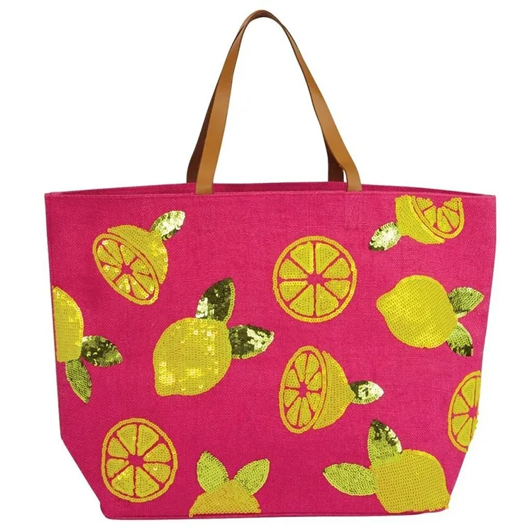 sequin beach tote