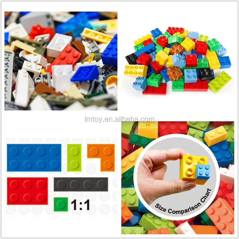 Jumei Educational Plastic Building Bricks 1000pcs Diy Plastic Classic