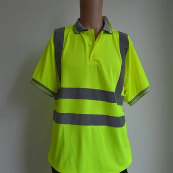 Women Or Man Safety Working Reflective T Shirt Wholesale Green Polo T ...