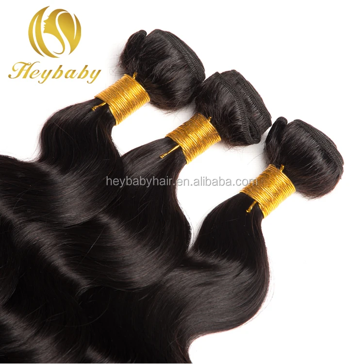 

Heybaby pop sale 100% Human raw Indian bundle Hair virgin bundle hair with 8~30 inches for women, Natural colors