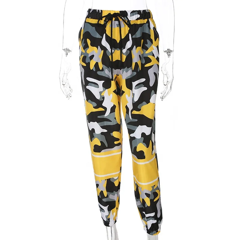 

B21266A 2018 Women High waist Fashion lace-up Cargo pants, Picture