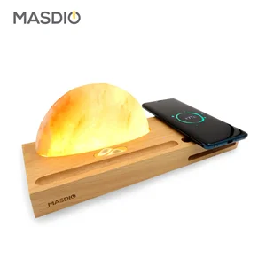 Masdio Himalayan Salt Lamp Wireless Charging & Phone Stand