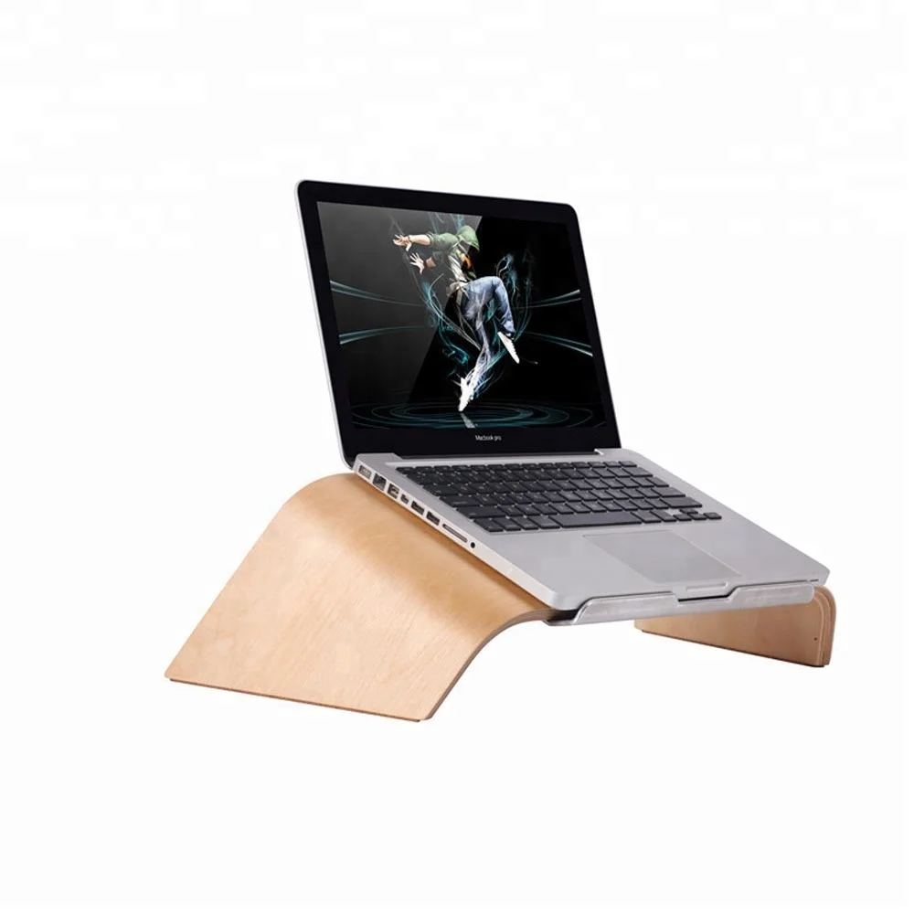 

Computer Stand Wooden Notebook Tilt Slope Tablet Stand Support Stand holder For Macbook Android Laptop Holder, White birch /walnut