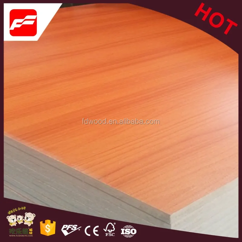 
18mm Double Sides Wood Grain Melamine Faced MDF Board 