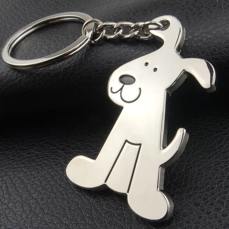 Zinc Alloy 3d Poodle Dog Key Chain Gifts For Pet Pug Dog Keychain For 