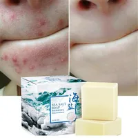 

100g Sea Salt Soap Cleaner Removal Pimple Pores Acne Treatment Goat Milk Moisturizing Face Care Wash Basis For Soap