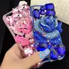 Big diamond flower case cover for iPhone 7, Succubus Bling bling case for iPhone 6 7 8 Plus