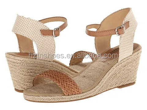 2015 nuevo verano de las mujeres alpargata zapatos de tacón alto platfrom sandalias weaving pu sandalias
