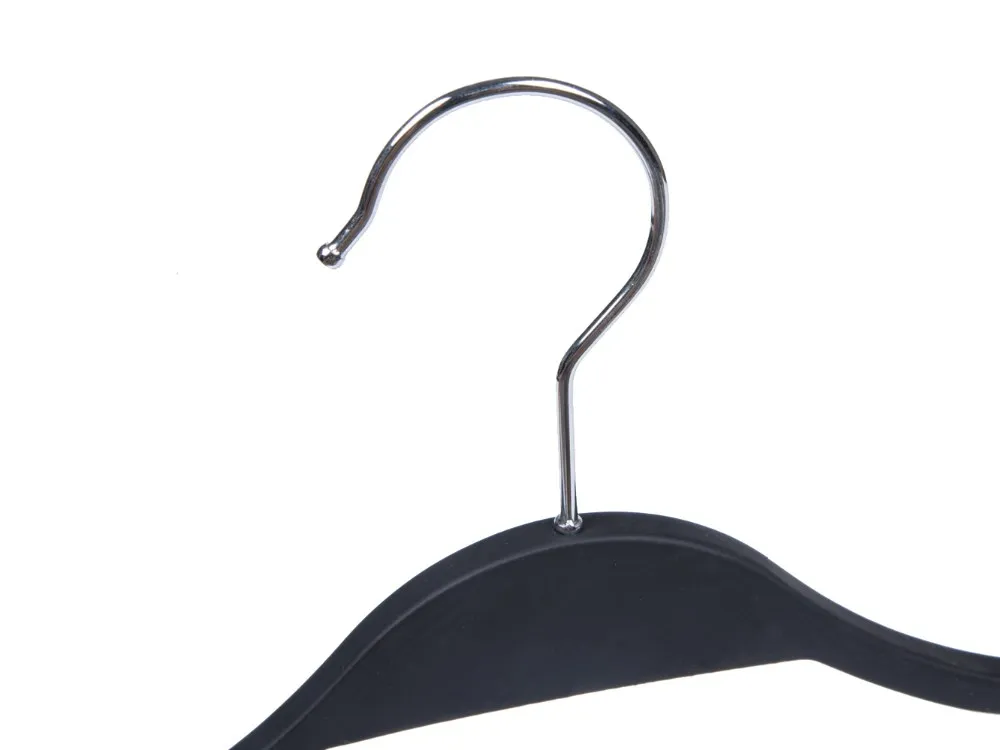 Anti Slip Black Rubber Coated Plastic Hangers For Clothes Buy Plastic