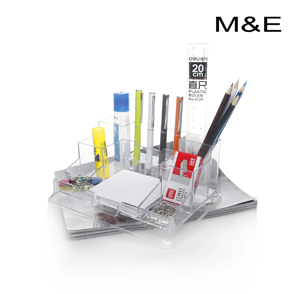 Office Acrylic Clear Desktop Organizer/ Desk Stationery Storage Holder