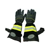 HI VIZ Sheepskin Leather Long Sleeve firefighter gloves heat resistant Safety Work Gloves